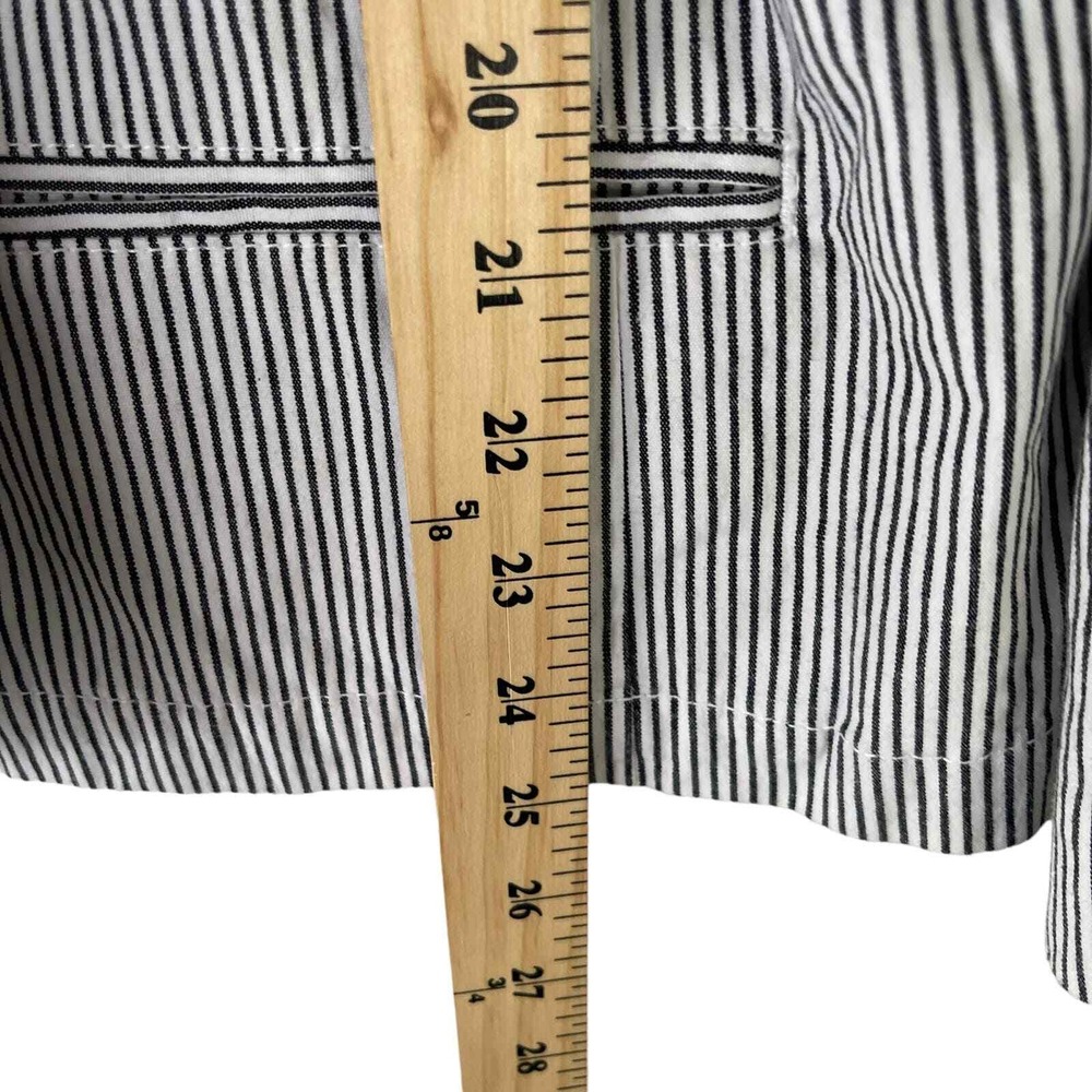 Chicos Size 3 Large Stripped Button Up Cotton Jac… - image 7